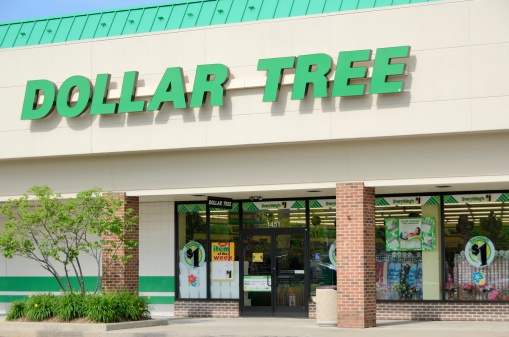 "Rochester Hills, Michigan, USA - June 2, 2012: The Dollar Tree location on Rochester Road in Rochester Hills, Michigan. Dollar Tree is a chain of discount stores that sells everything for $1 or less. There are currently over 4000 locations."